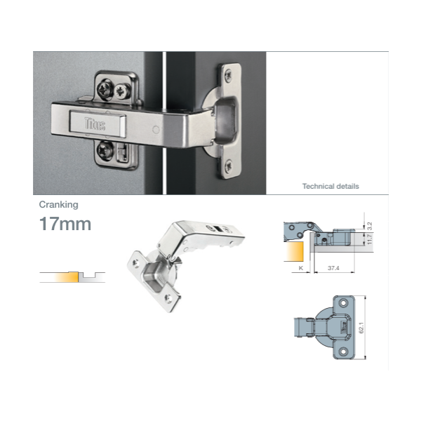 SPONA ZA POHIŠTVO LAMA 90 RAVNA CLIP DOL