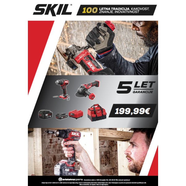 SKIL AKU SET VRTALKA IN KOT.BRUSILKA