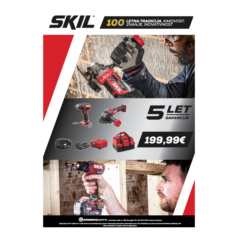 SKIL AKU SET VRTALKA IN KOT.BRUSILKA