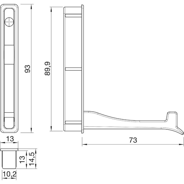 OBEŠALNIK PREKLOPNI V-93 INOX