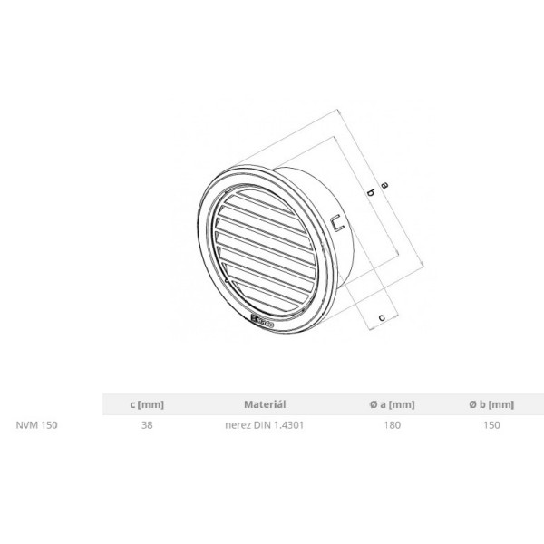 LÜFTUNGSGITTER FI 150MM MIT HF-NETZWERK