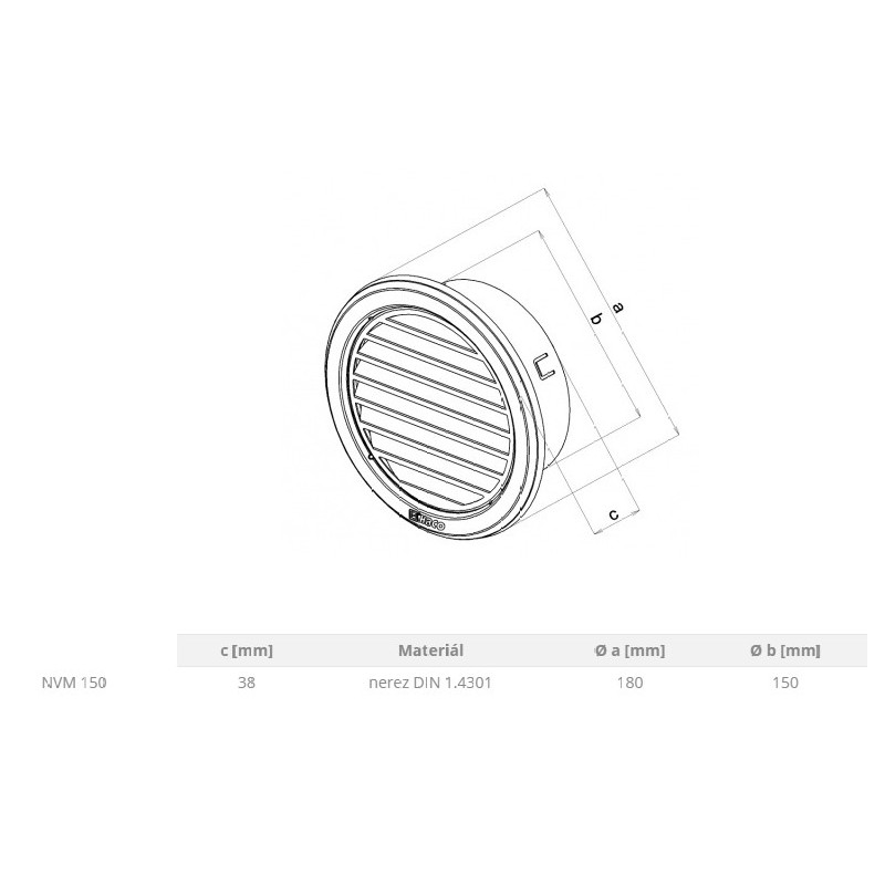 LÜFTUNGSGITTER FI 150MM MIT HF-NETZWERK