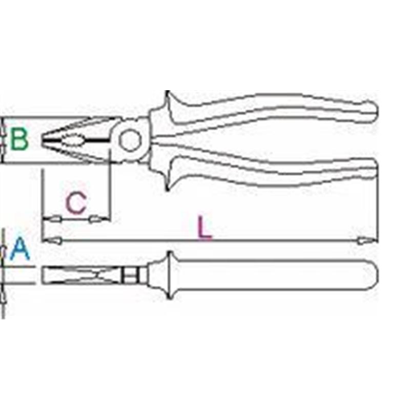 KLEŠČE KOMBINIRANE 200 ART.406 BI