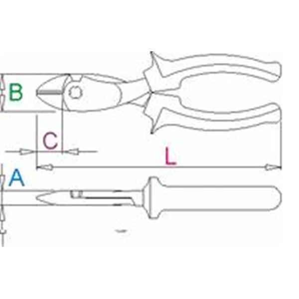 KLEŠČE ŠČIPALNE 160 ART.462/BI